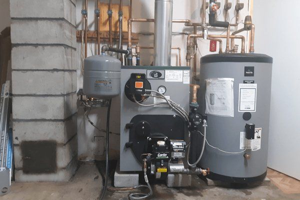Buderus boiler and Heat-Flo water heater installed by Gottier Fuel